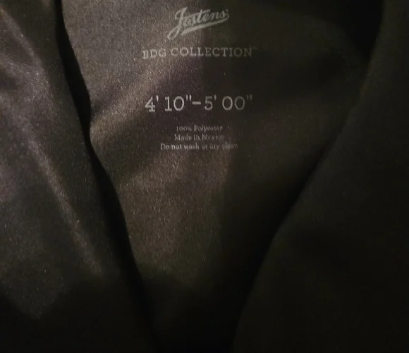 Jostens Elegant Black Graduation Gown with Yellow Accents - Picture 2 of 3